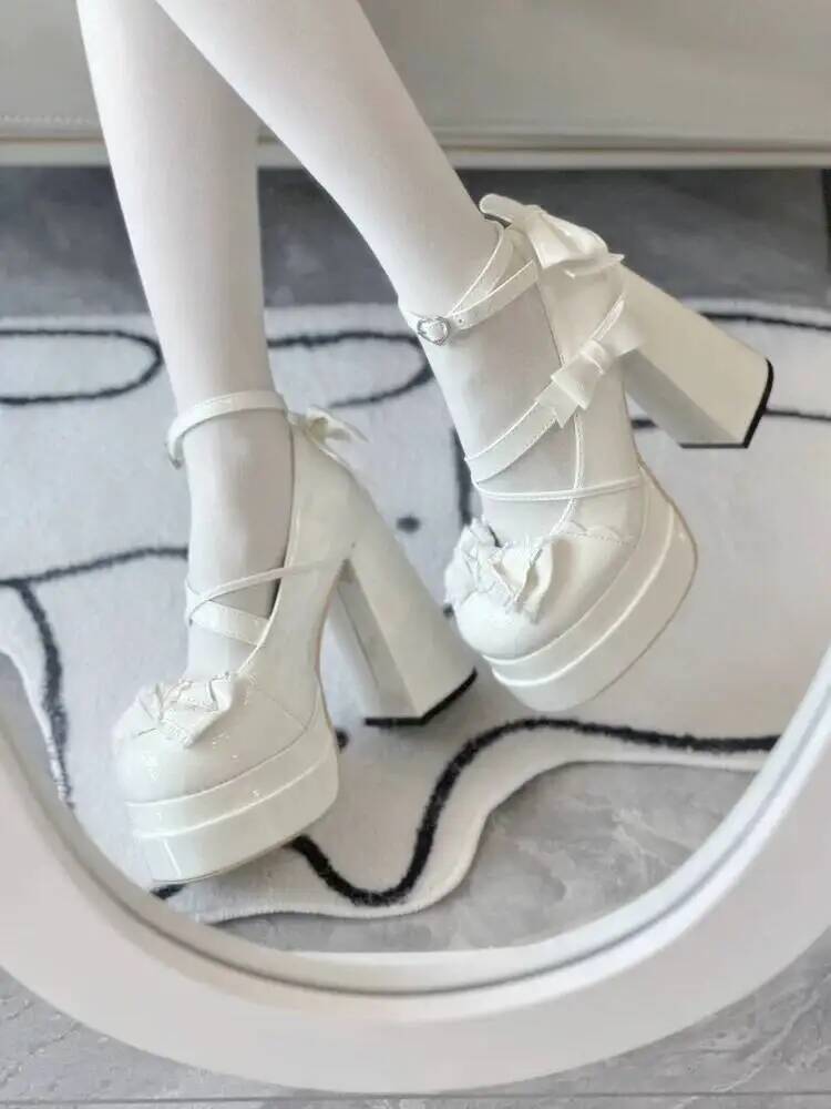 Party Games Cross Platform - Scarpe Mary Jane con plateau Lolita,