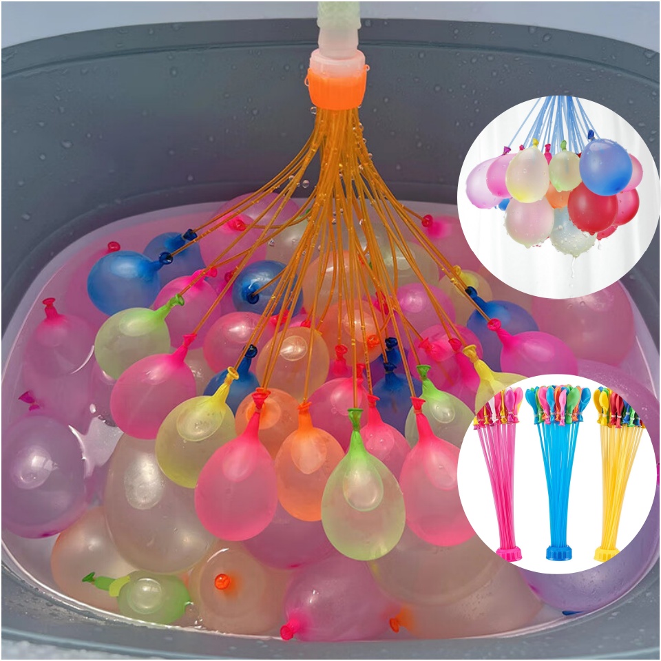 Party Games Bomb - Palloncini d'acqua a riempimento rapido, auto-riempibili,