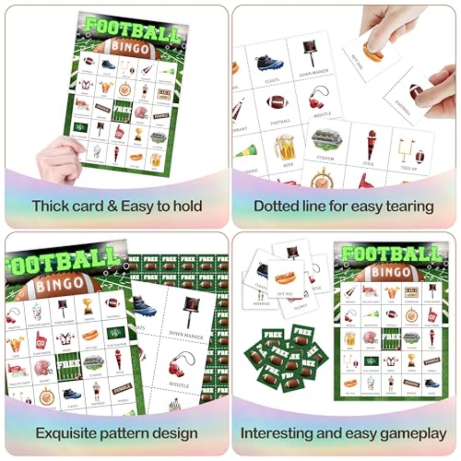 Gioco di Bingo a Tema Calcio,  - Party Games For Large Groups recensione e prezzo